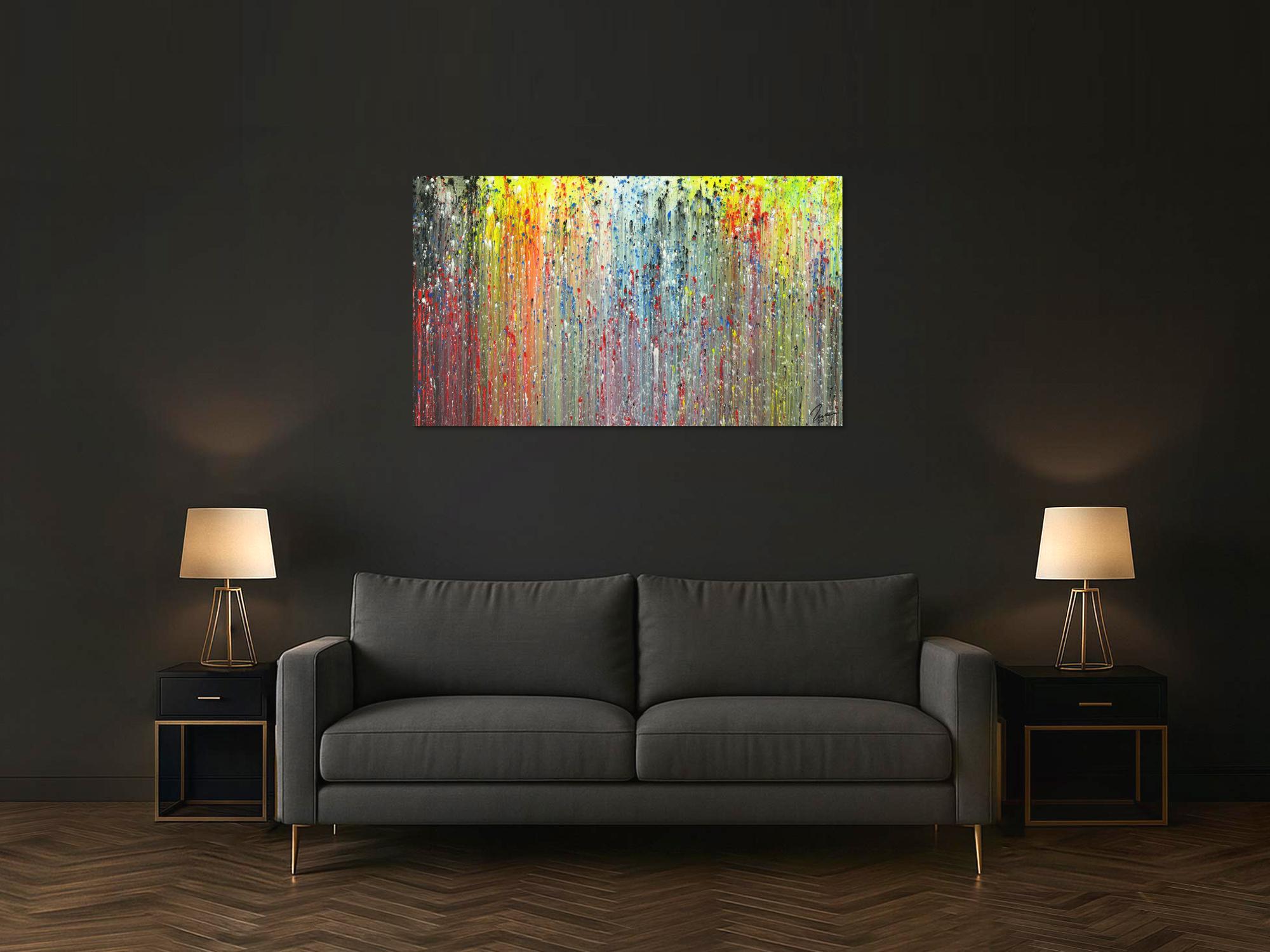 Abstraktes Acrylbild modernes Gemälde handgemalt Modern Art auf Leinwand zeitgenössisch