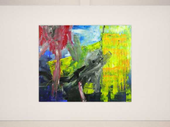 Abstraktes Gemälde Modern Art handgemalt sehr groß auf Leinwand