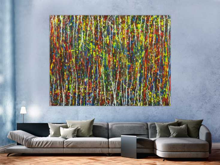LEINWAND BILDER Tropfen Bild Kunstdruck Abstrakt modern WANDBILDER XXL 