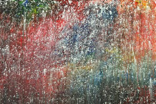 Abstraktes Gemälde auf Leinwand handgemaltes Acrylbild Action Paiting