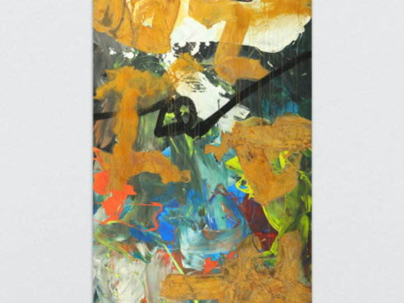 Gemälde Original abstrakt 200x90cm Aus echtem Rost expressionistisch handgefertigt Mischtechnik orange anthrazit schwarz hochwertig