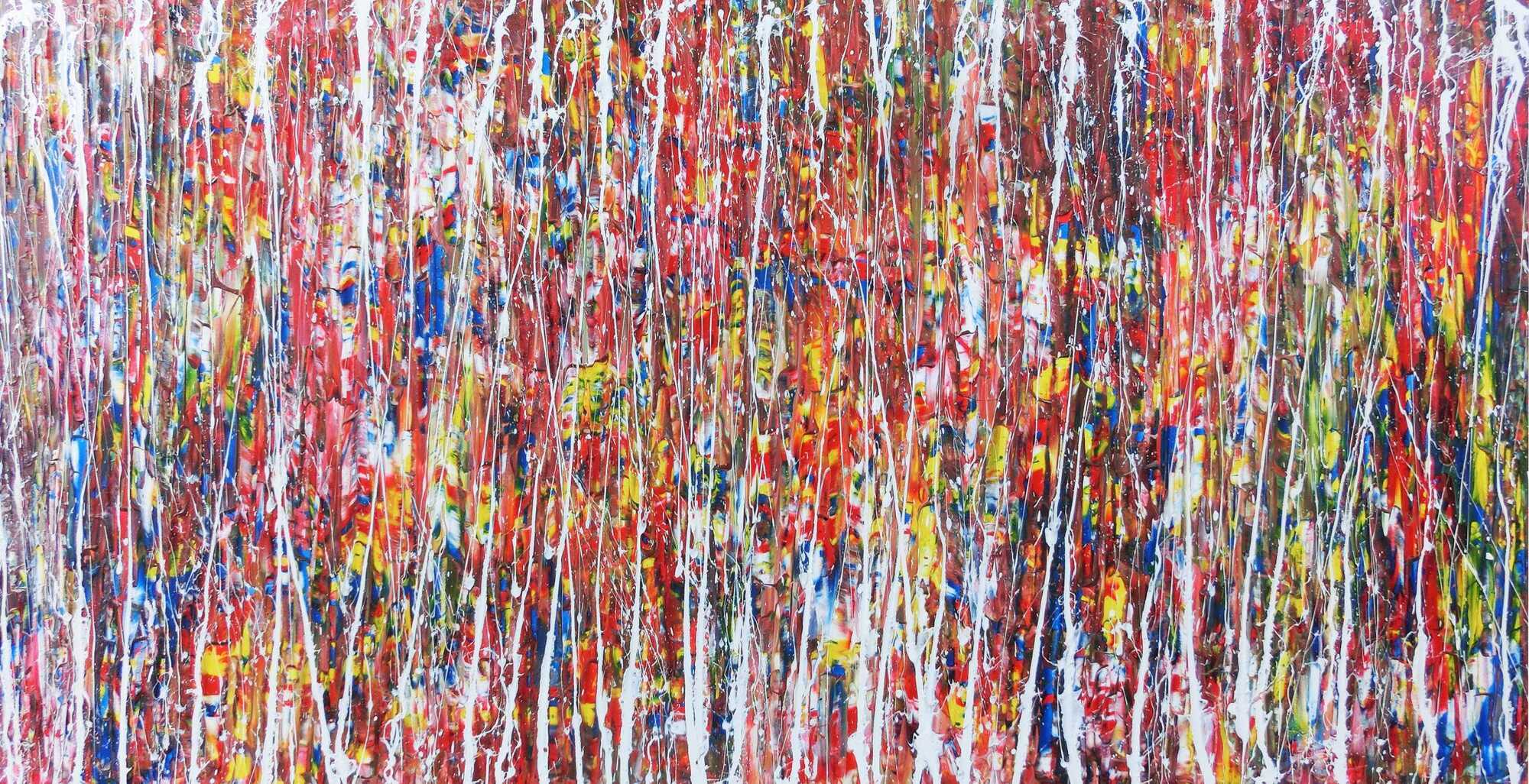 Abstraktes Gemälde bunt modern