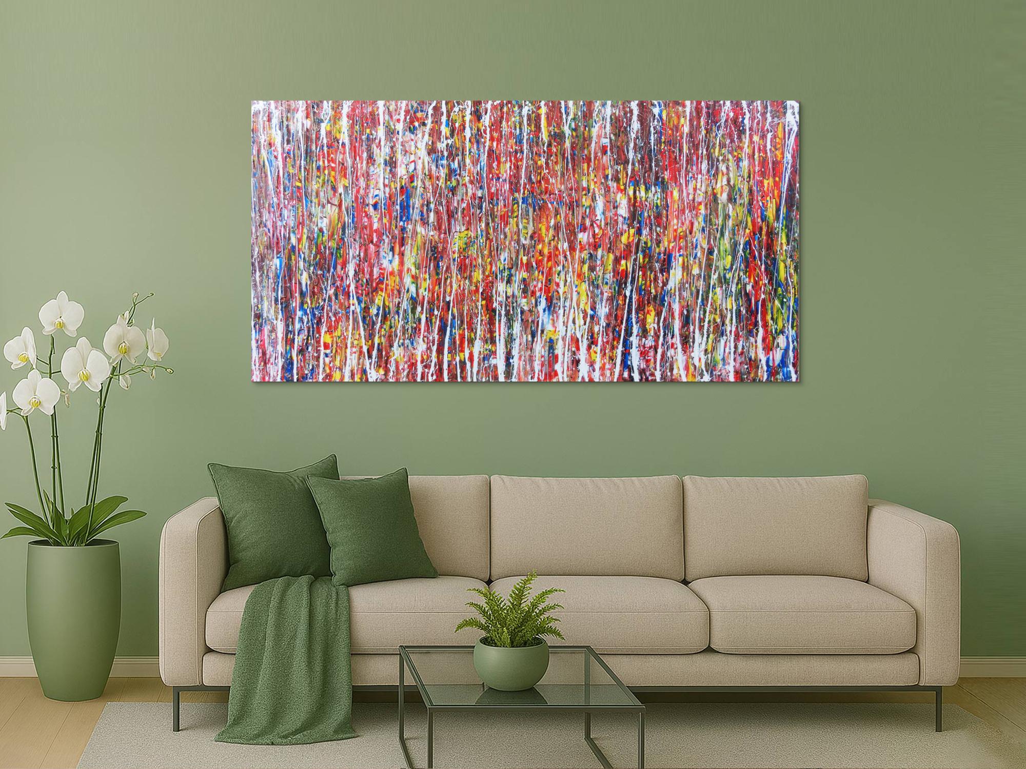 Abstraktes Gemälde bunt modern