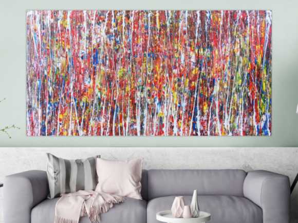 Abstraktes Gemälde bunt modern