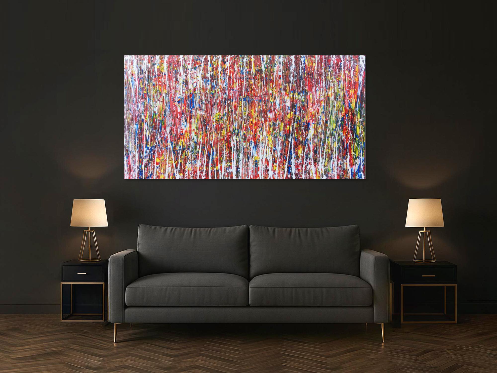 Abstraktes Gemälde bunt modern