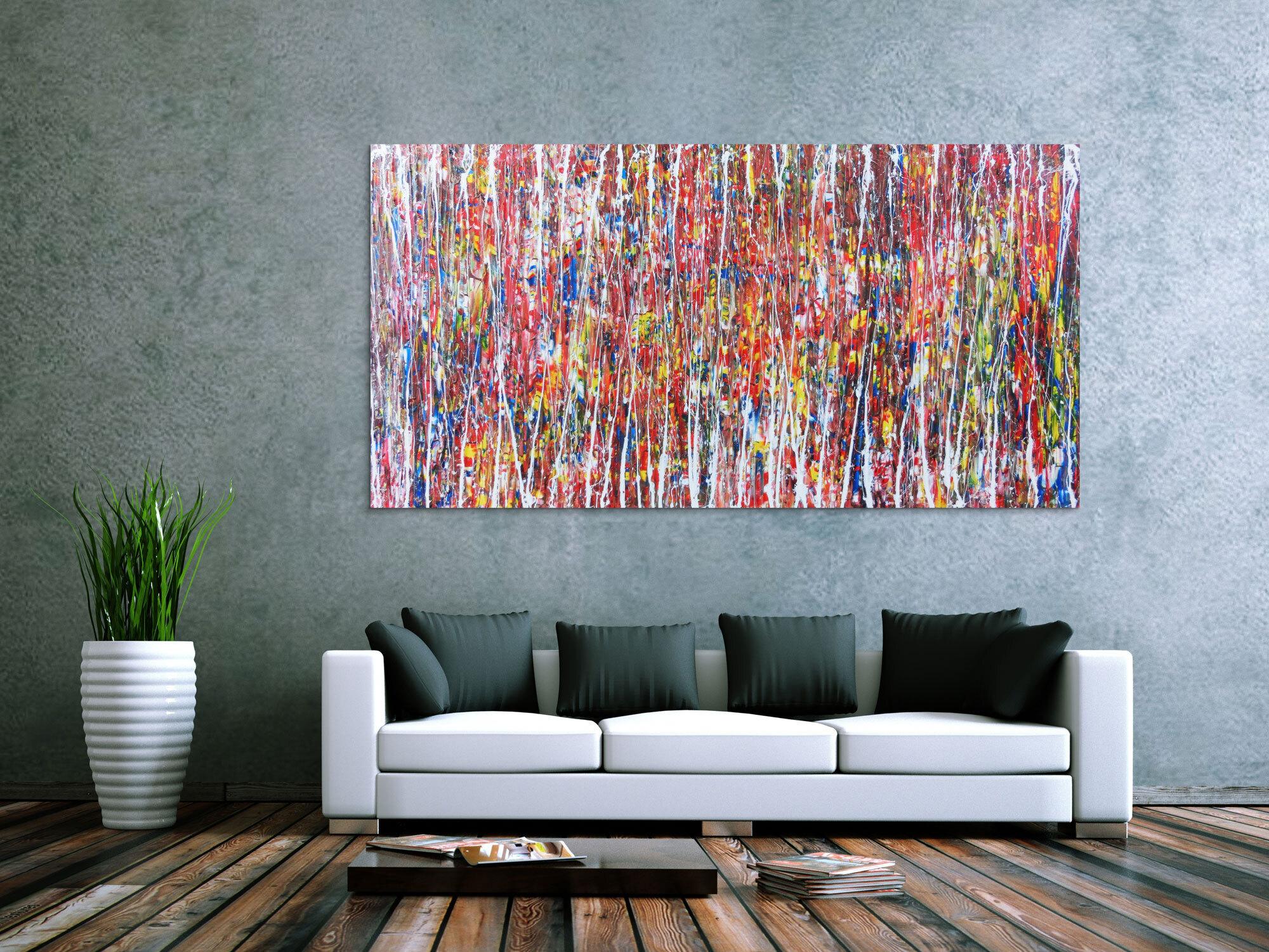 Abstraktes Gemälde bunt modern