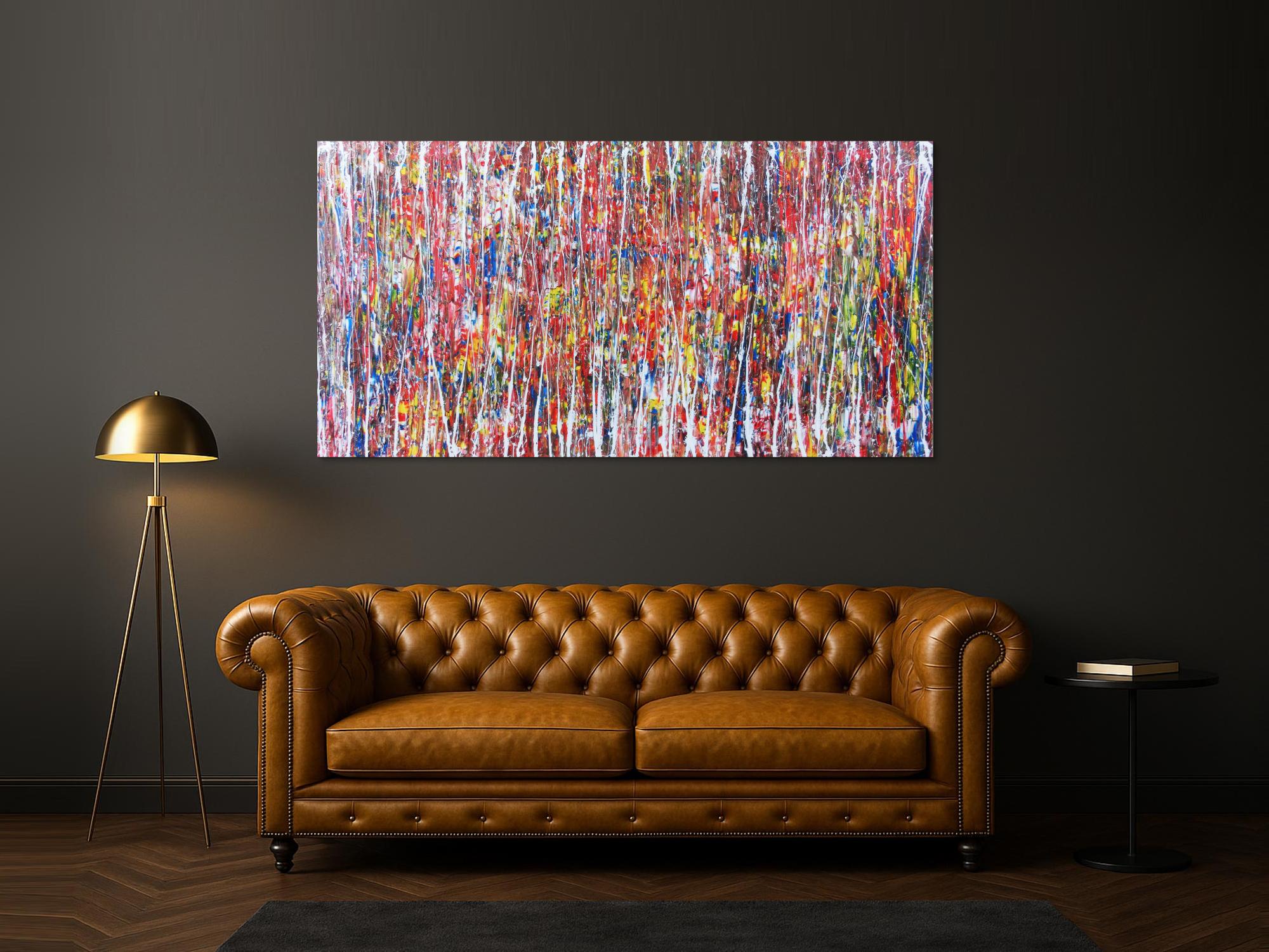 Abstraktes Gemälde bunt modern