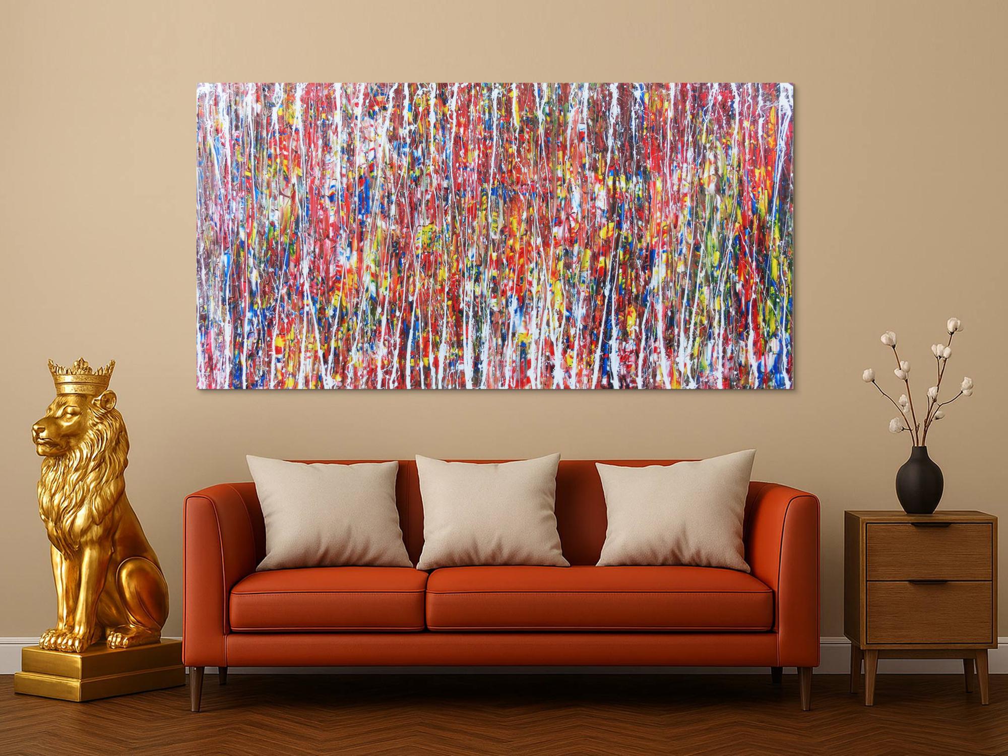 Abstraktes Gemälde bunt modern