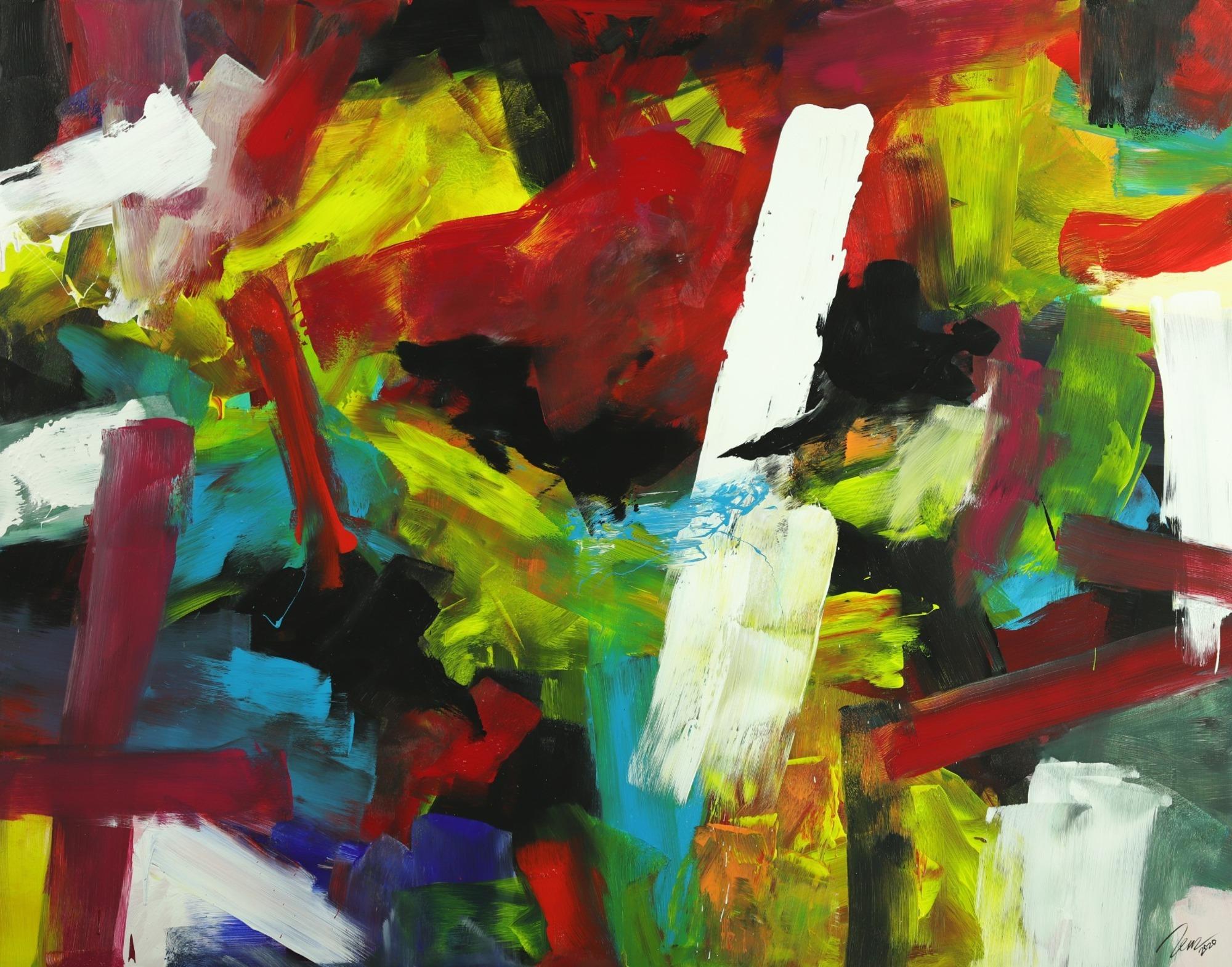 Gemälde Original abstrakt 140x180cm Spachteltechnik Moderne Kunst handgefertigt Mischtechnik bunt einzigartig