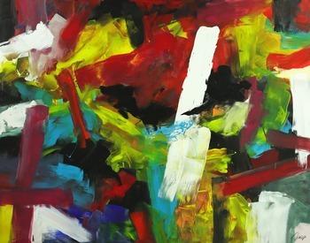 Gemälde Original abstrakt 140x180cm Spachteltechnik Moderne Kunst handgefertigt Mischtechnik bunt einzigartig