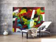 Gemälde Original abstrakt 140x180cm Spachteltechnik Moderne Kunst handgefertigt Mischtechnik bunt einzigartig