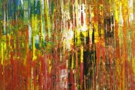 Detailaufnahme Gemälde Original abstrakt 120x180cm Spachteltechnik Moderne Kunst handgemalt bunte Farben Einzelstück
