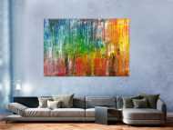 Gemälde Original abstrakt 120x180cm Spachteltechnik Moderne Kunst handgemalt bunte Farben Einzelstück