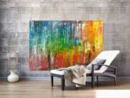 Gemälde Original abstrakt 120x180cm Spachteltechnik Moderne Kunst handgemalt bunte Farben Einzelstück