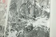 Detailaufnahme Gemälde Original abstrakt 100x120cm Action Painting zeitgenössisch handgefertigt Mischtechnik weiß grau anthrazit Unikat