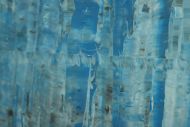 Detailaufnahme Original Gemälde abstrakt 70x120cm Spachteltechnik zeitgenössisch handgemalt  hellblau türkis anthrazit hochwertig