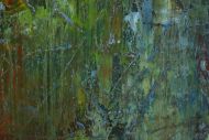 Detailaufnahme Gemälde Original abstrakt 40x150cm Spachteltechnik expressionistisch handgemalt bunte Farben Einzelstück