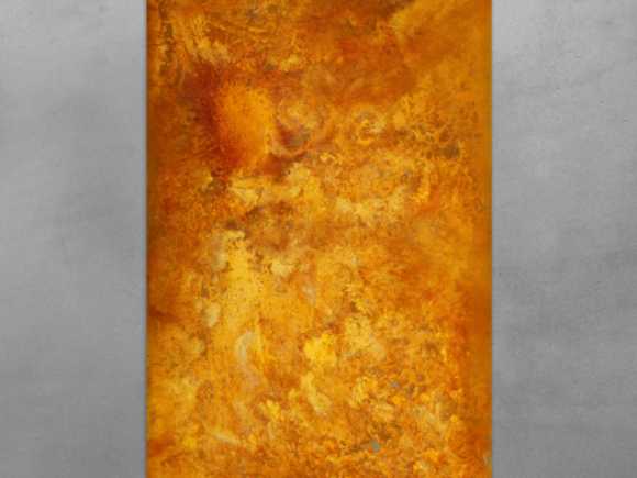 Original Gemälde abstrakt 160x100cm Aus echtem Rost Modern Art auf Leinwand orange braun hochwertig