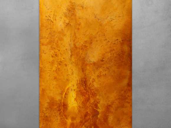 Gemälde Original abstrakt 180x110cm Aus echtem Rost expressionistisch handgemalt braun orange Unikat