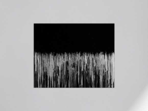 Gemälde Original abstrakt 80x100cm Minimalistisch zeitgenössisch handgefertigt Mischtechnik schwarz weiß grau Unikat