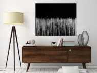 Gemälde Original abstrakt 80x100cm Minimalistisch zeitgenössisch handgefertigt Mischtechnik schwarz weiß grau Unikat
