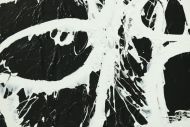 Detailaufnahme Original Gemälde abstrakt 100x140cm Minimalistisch zeitgenössisch handgemalt Action Painting schwarz weiß anthrazit Einzelstück