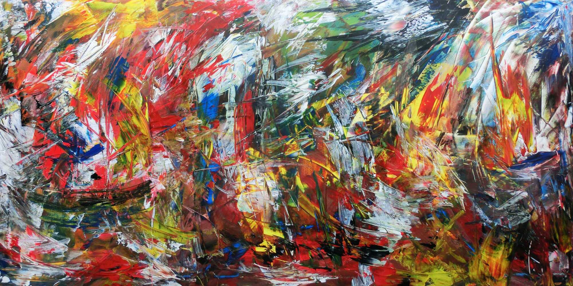Abstraktes Wanbild Acrylgemälde modern
