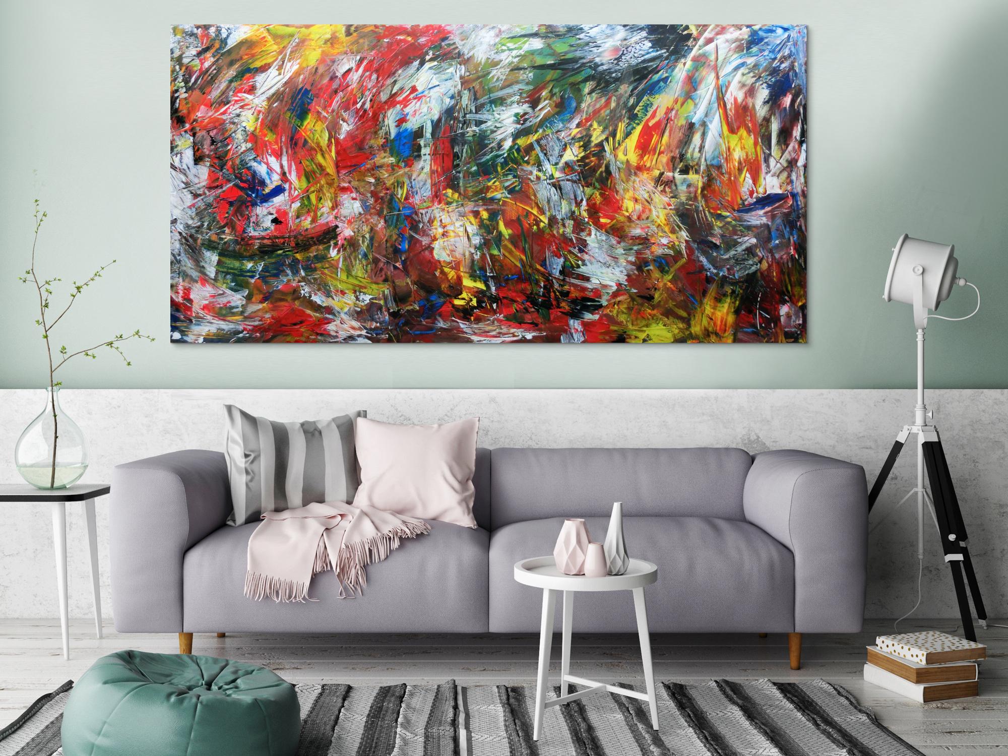 Abstraktes Wanbild Acrylgemälde modern