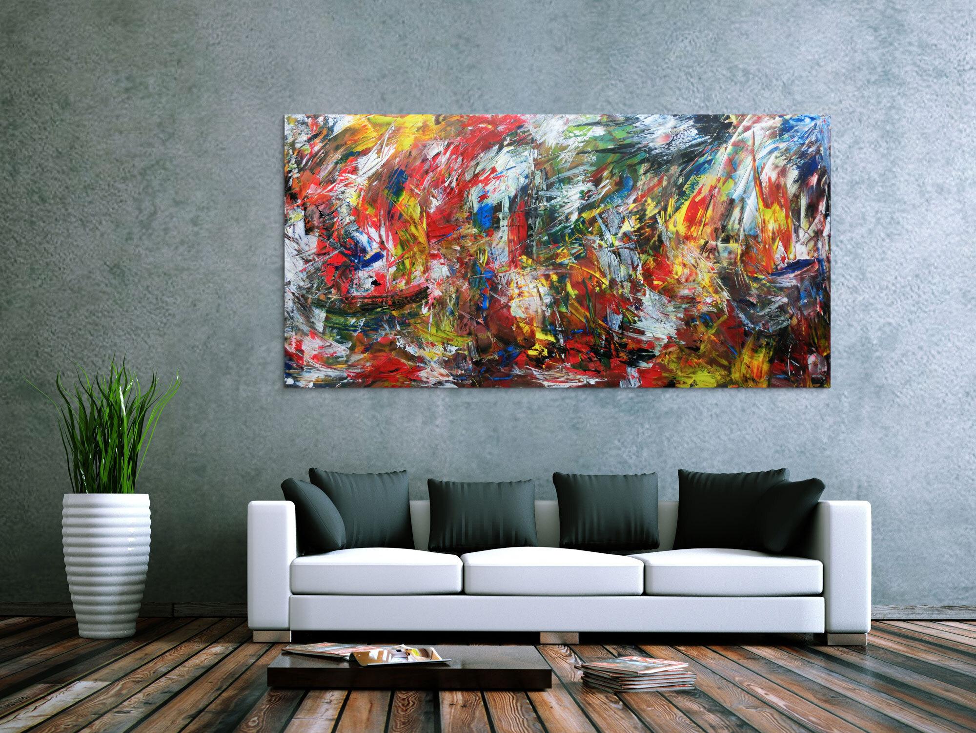 Abstraktes Wanbild Acrylgemälde modern