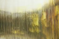 Detailaufnahme Abstraktes Original Gemälde 100x200cm Mischtechnik expressionistisch auf Leinwand  weiß beige schwarz Unikat