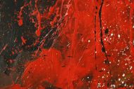 Detailaufnahme Original Gemälde abstrakt 100x200cm Action Painting expressionistisch handgemalt  schwarz rot braun Einzelstück