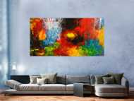 Original Gemälde abstrakt 100x200cm Action Painting expressionistisch handgemalt  schwarz rot braun Einzelstück