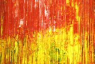 Detailaufnahme Original Gemälde abstrakt 100x200cm Spachteltechnik Modern Art handgefertigt rot gelb blau bunt hochwertig