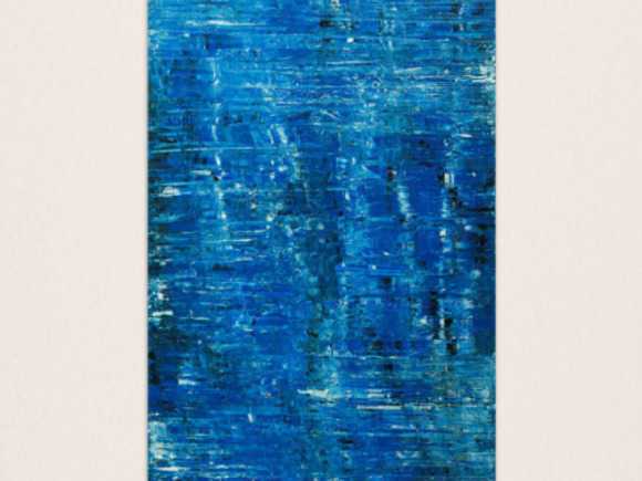 Abstraktes Original Gemälde 200x100cm Spachteltechnik Modern Art auf Leinwand blau hellblau Unikat