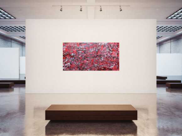 Abstraktes Acrylbild modern rot