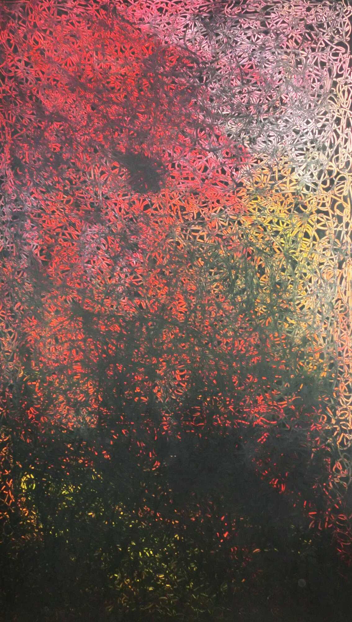 Abstraktes Acrylbild modern dunkle Farben schwarz rot