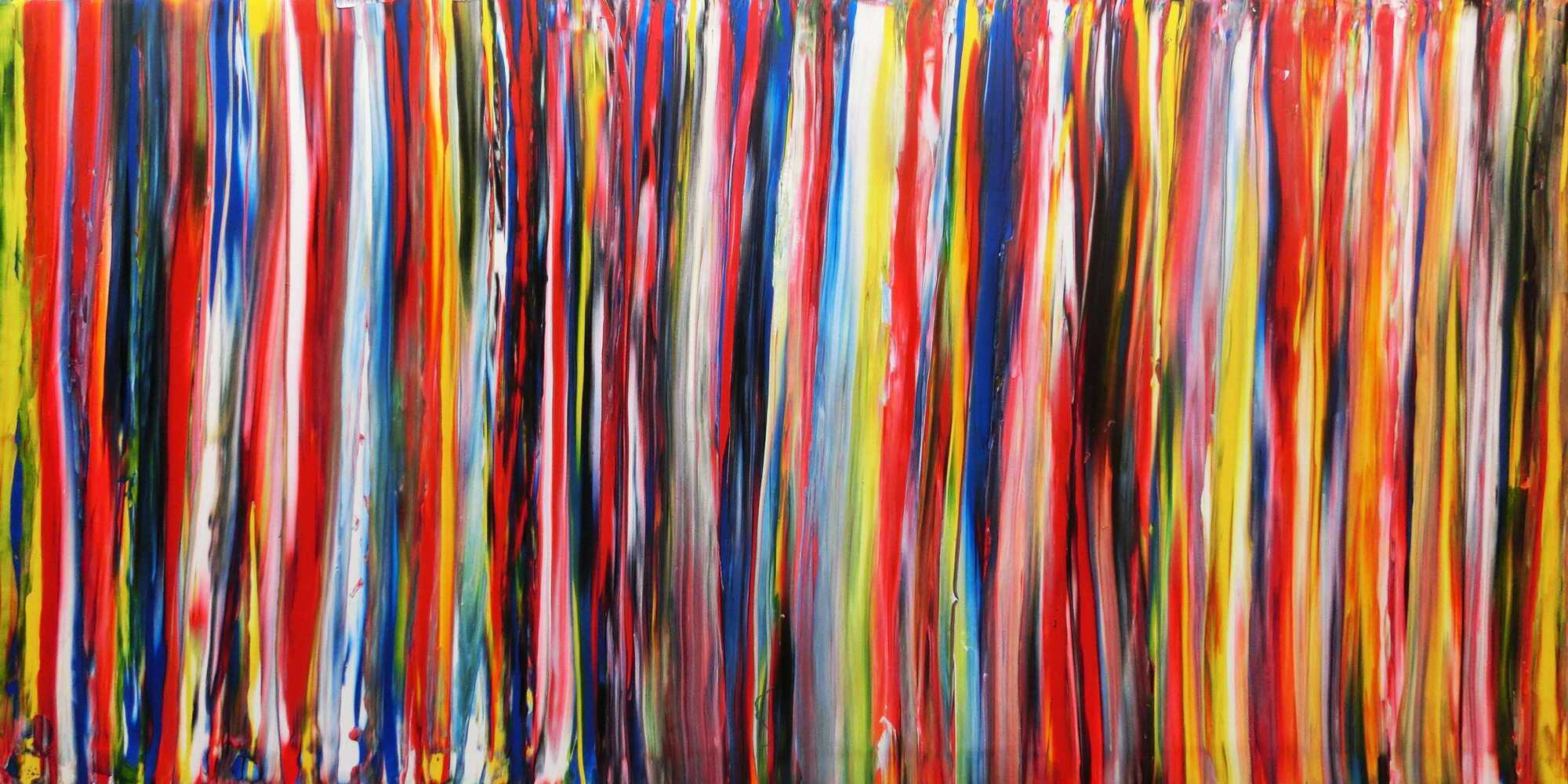 Abstraktes Wandbild Acryl modern bunt