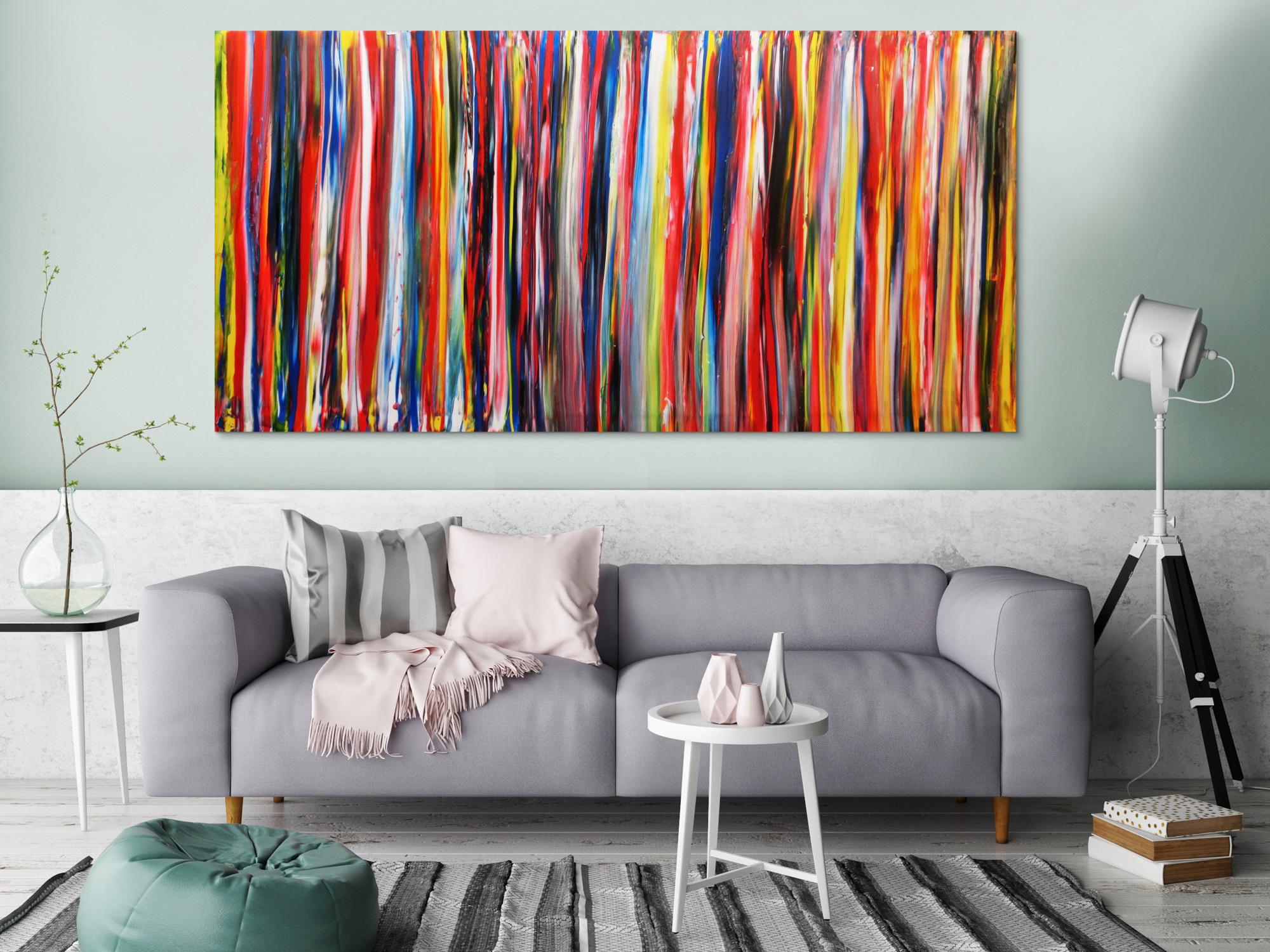 Abstraktes Wandbild Acryl modern bunt