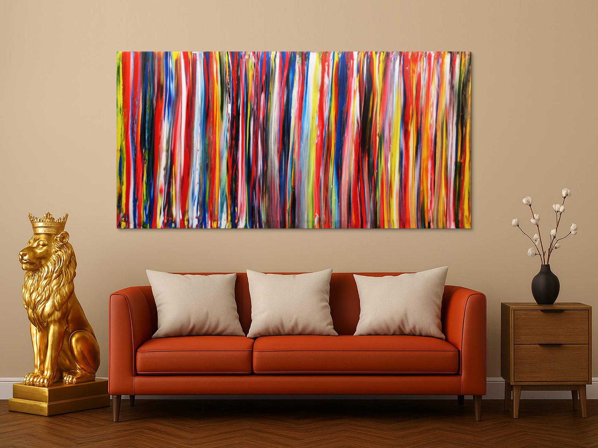 Abstraktes Wandbild Acryl modern bunt