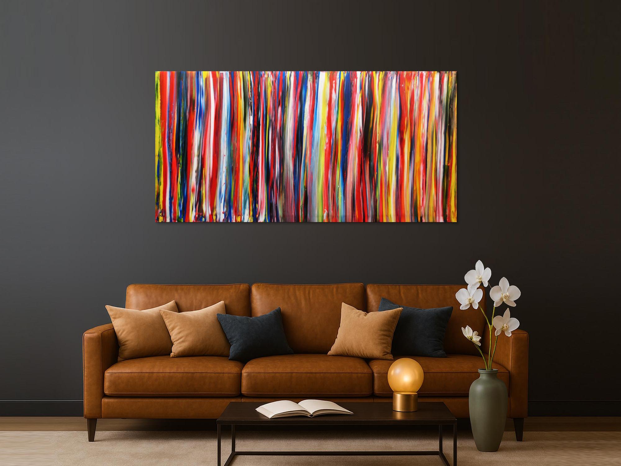 Abstraktes Wandbild Acryl modern bunt
