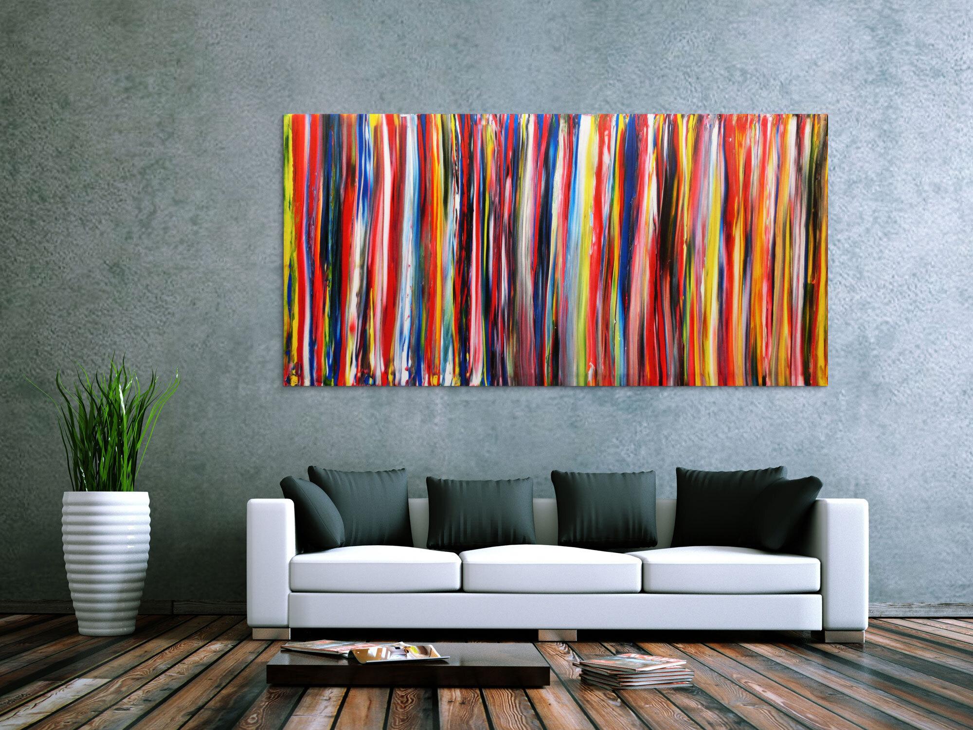 Abstraktes Wandbild Acryl modern bunt