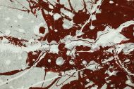Detailaufnahme Gemälde Original abstrakt 80x160cm Action Painting Moderne Kunst auf Leinwand grau rot weis Einzelstück