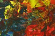 Detailaufnahme Original Gemälde abstrakt 100x250cm  Modern Art handgemalt  rot gelb blau hochwertig