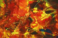 Detailaufnahme Original Gemälde abstrakt 100x250cm  Modern Art handgemalt  rot gelb blau hochwertig