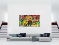 Abstraktes Original Gemälde 110x200cm Action Painting Moderne Kunst ...