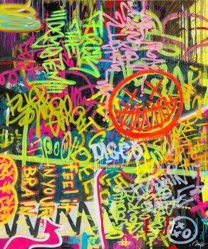 Abstraktes Original Gemälde 180x150cm Action Painting Modern Art handgefertigt Mischtechnik schwarz braun gelb einzigartig