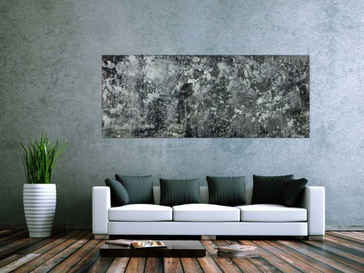 Gemälde Original abstrakt 80x200cm Minimalistisch Modern Art auf ...