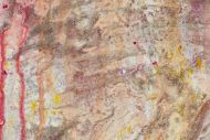 Detailaufnahme Abstraktes Original Gemälde 50x160cm Minimalistisch Moderne Kunst auf Leinwand Action Painting beige weiß braun hochwertig