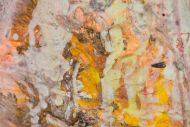 Detailaufnahme Abstraktes Original Gemälde 50x160cm Minimalistisch Moderne Kunst auf Leinwand Action Painting beige weiß braun hochwertig