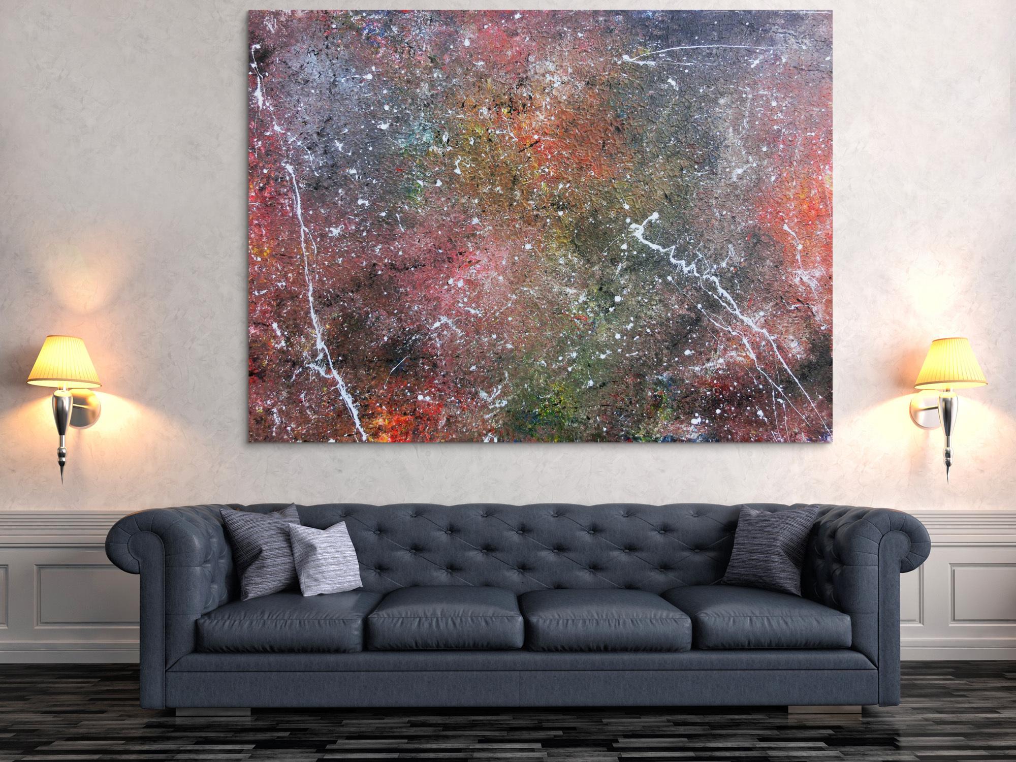 Abstraktes Acrylbild Wandbild Gemälde sehr groß modern Unikat